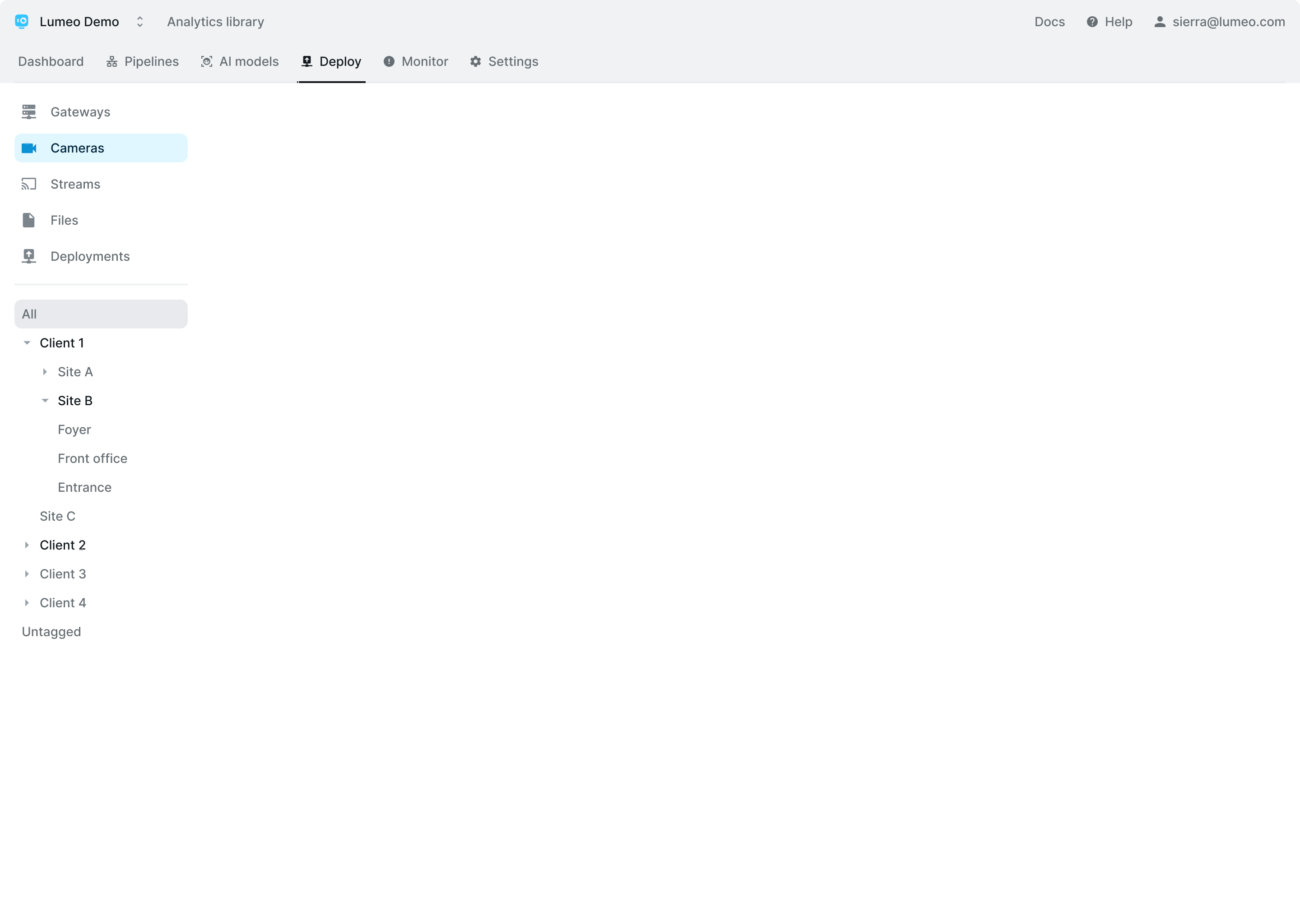 Screenshot of a navigation hierarchy design featuring two levels of top-bar navigation and a final level of left-aligned navigation.